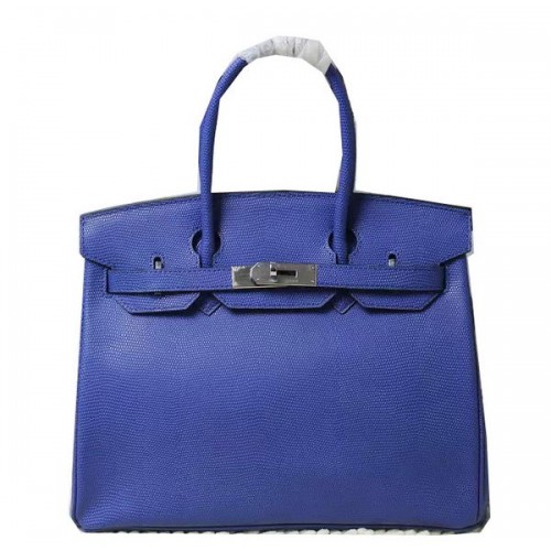Hermes Birkin 35CM 30CM Tote Bag Lizard Leather H35H30 Azul