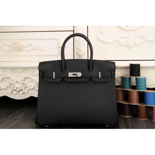 Hermes Birkin 35CM 30CM Bolso de mano Cuero original HB35O Negro