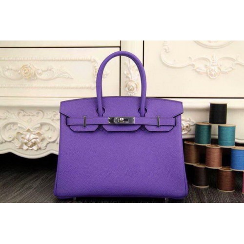 Hermes Birkin 35CM 30CM Tote Bag Cuero original HB35O Lavanda