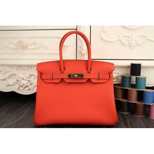 Hermes Birkin 35CM 30CM Bolso de mano Cuero original HB35O Naranja