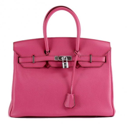 Hermes Birkin 35CM Bolso de cuero Togo 6089 Rose Silver