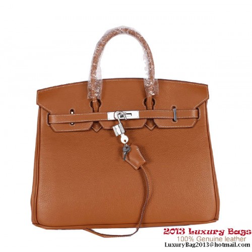 Hermes Birkin 35CM Tote Bag Clemence Leather H-35 Camel