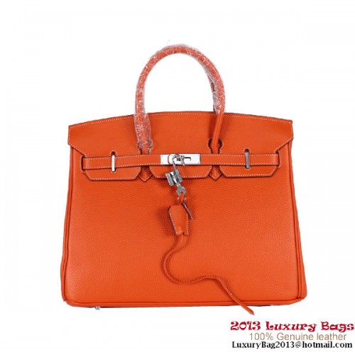 Hermes Birkin 35CM Tote Bag Clemence Leather H-35 Naranja