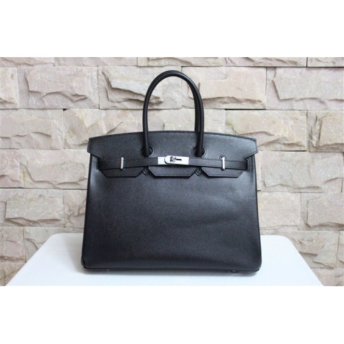 Hermes Birkin 35CM Tote Bag Clemence Leather H6089 Negro/Rosa/Rosa/Verde/Azul/Marrón