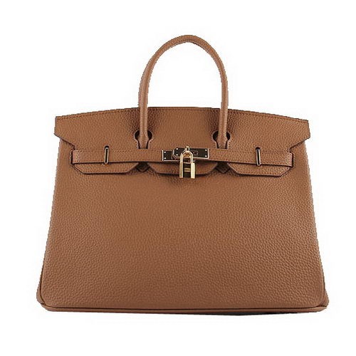 Hermes Birkin 35CM Tote Bolsas Trigo Granulado Cuero H-35 Oro