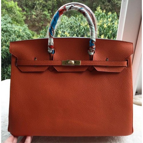 Bolso Hermes Birkin 40CM Cuero Original BK40 Naranja