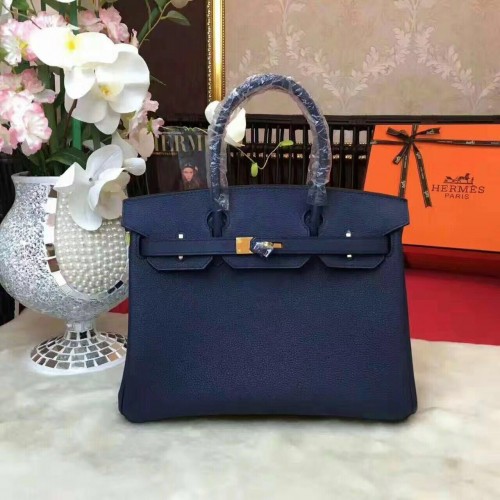 Hermes Birkin Bolso de cuero original 17825 Azul Hermes Birkin Bolso de cuero original 17825 Azul