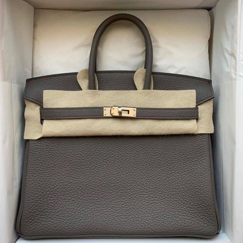 Hermes Birkin Bag Cuero Original 35CM 17825 Tinware Gris
