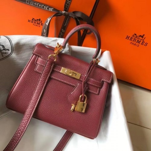 Hermes Birkin Togo Cuero 22590 Borgoña