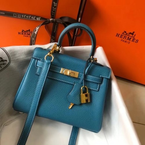 Hermes Birkin Togo cuero 22590 azul