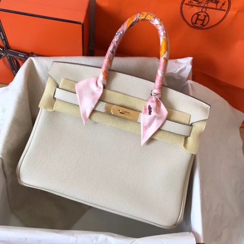 Hermes Birkin Tote Bag Original Togo Leather BK35 crema