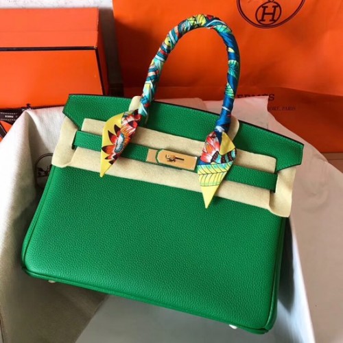 Hermes Birkin Tote Bag Original Togo Leather BK35 verde