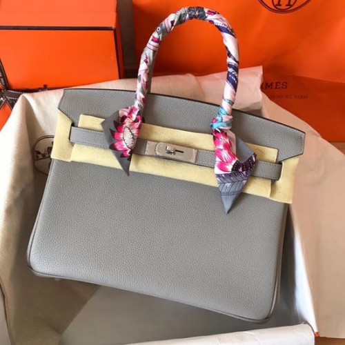 Hermes Birkin Tote Bag Original Togo Leather BK35 gris
