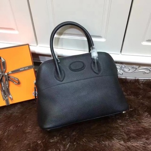 Hermes Bolide 31CM Bolso tote de piel de becerro B3302 Negro