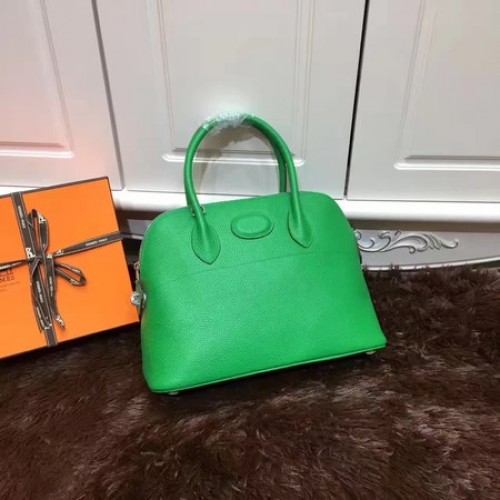 Hermes Bolide 31CM Bolso de mano de piel de becerro B3302 Verde