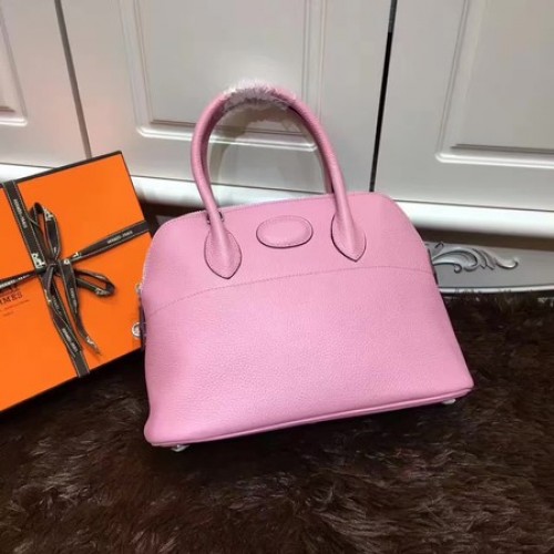 Hermes Bolide 31CM Bolso tote de piel de becerro B3302 Rosa