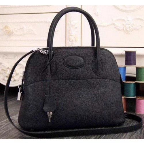 Hermes Bolide 37CM Bolso tote de piel de becerro B1004 Negro