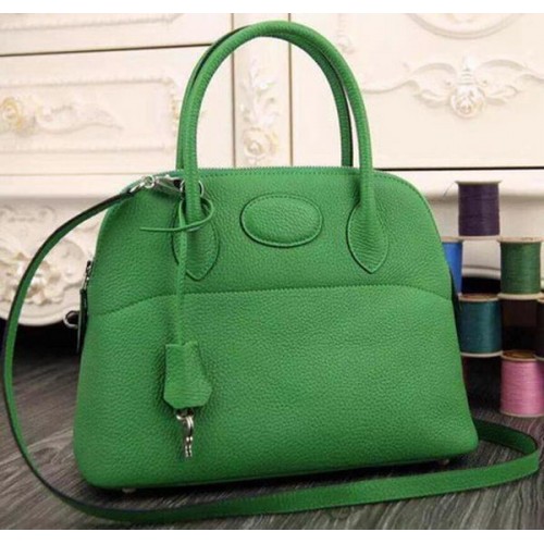 Hermes Bolide 37CM Bolso tote de piel de becerro B1004 Verde
