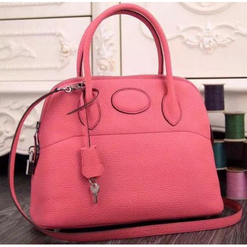 Hermes Bolide 37CM Bolso tote de piel de becerro B1004 Rosa