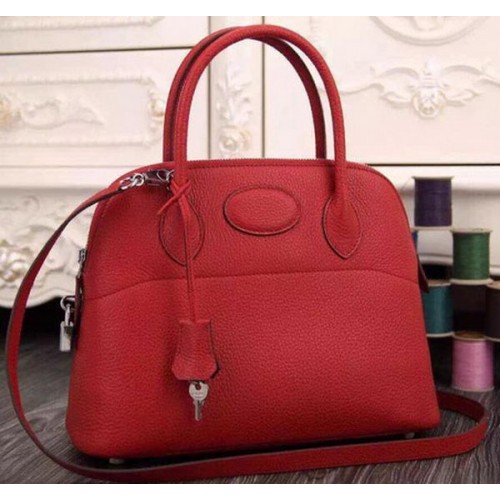 Hermes Bolide 37CM Bolso de mano de piel de becerro B1004 Rojo