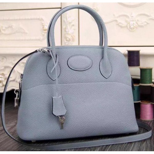 Hermes Bolide 37CM Bolso tote de piel de becerro B1004 SkyBlue
