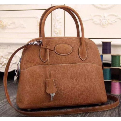 Hermes Bolide 37CM Bolso tote de piel de becerro B1004 Trigo