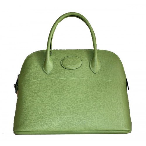 Hermes Bolide 37CM Bolsos de mano de piel de becerro H509084 Verde