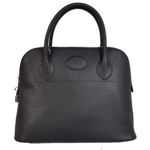Hermes Bolide 37CM Tote Bolsas Clemence H1037 Negro