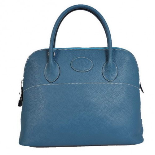 Hermes Bolide 37CM Tote Bolsas Clemence H1037 Azul