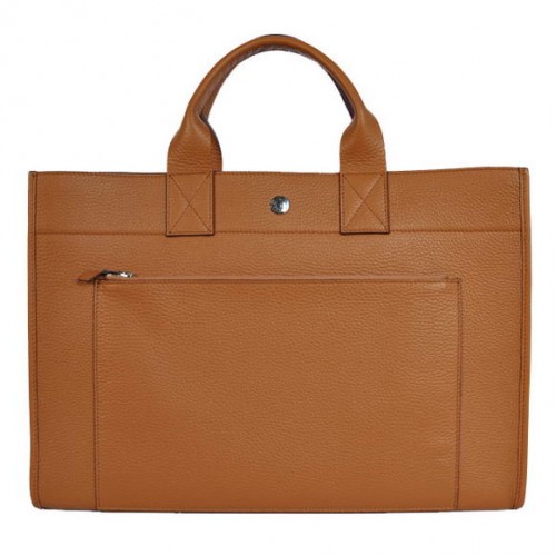 Hermes Maletín 40CM Bolso Clemence Cuero Camello