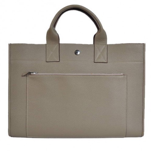Hermes Maletín 40CM Clemence Bolso de cuero Gris