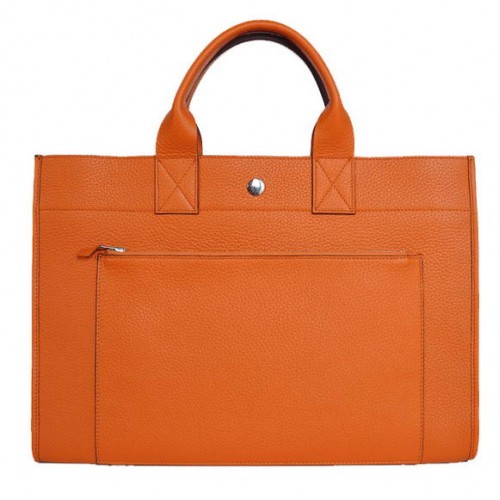 Hermes Maletín 40CM Clemence Bolso de cuero Naranja
