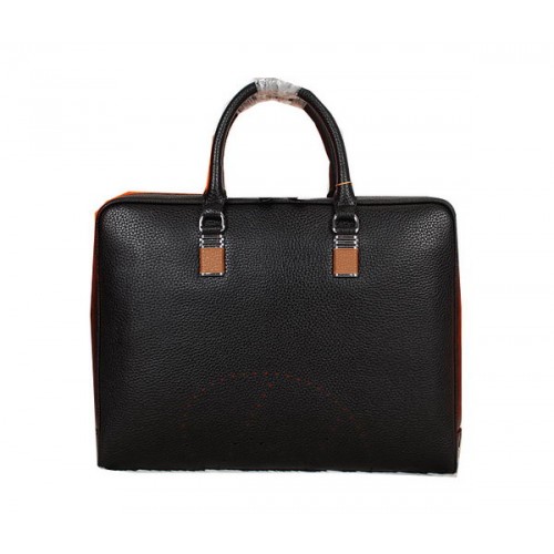 Hermes Maletín Granulado Piel De Becerro H8253 Negro