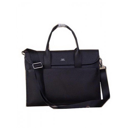 Hermes Maletín Original Piel De Becerro H1709 Negro