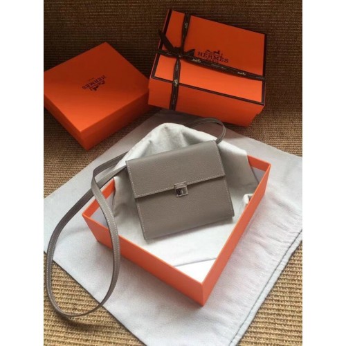 Hermes Clutch Epsom piel de becerro H0589 gris