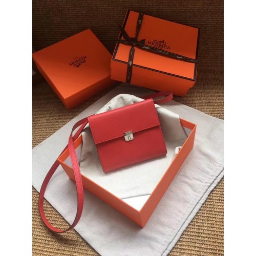 Hermes Clutch Epsom piel de becerro H0589 rojo