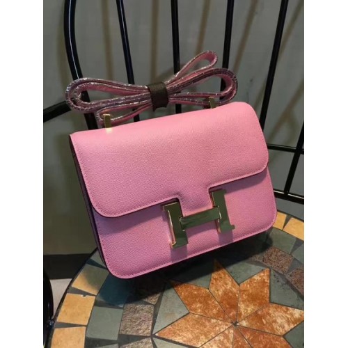 Hermes Constance Bolsa de cuero de piel de becerro H9978 Rosa