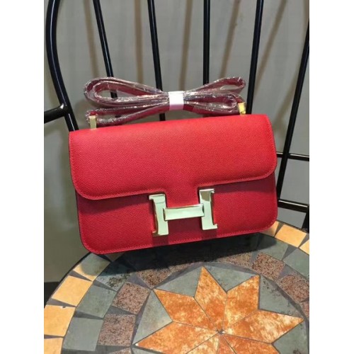 Hermes Constance Bolsa de cuero de piel de becerro H9978 Rojo