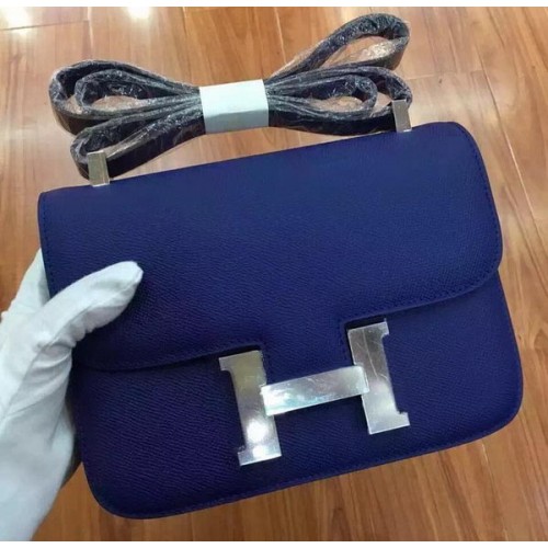 Hermes Constance Bolsa de piel de becerro H9999 Azul