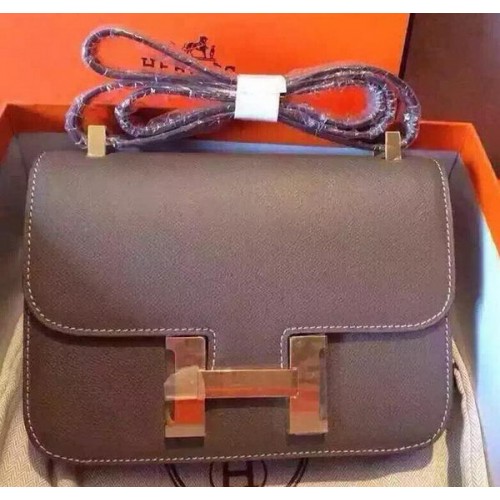 Hermes Constance Bolsa de piel de becerro H9999 Gris