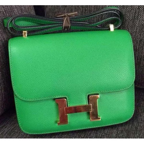 Hermes Constance Bolsa de piel de becerro H9999 verde claro