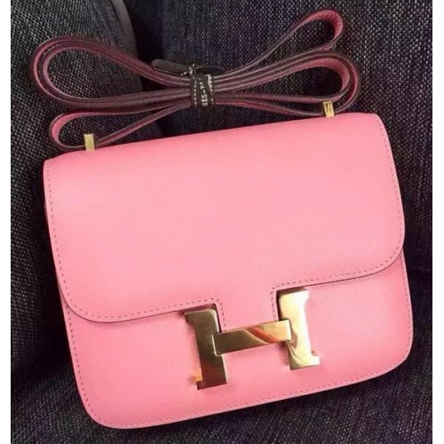 Hermes Constance Bolsa de cuero de piel de becerro H9999 Rosa