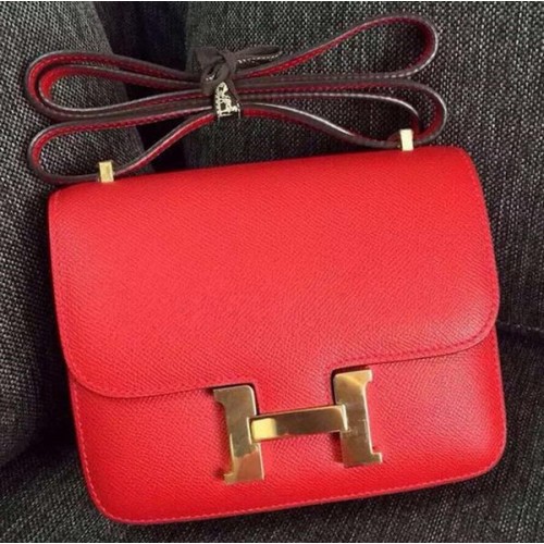 Hermes Constance Bolsa de cuero de piel de becerro H9999 Rojo