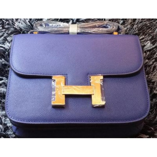 Hermes Constance Bolso Litchi Cuero H9998 Royal
