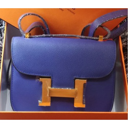 Hermes Constance Bolso Litchi Cuero H9999L Royal