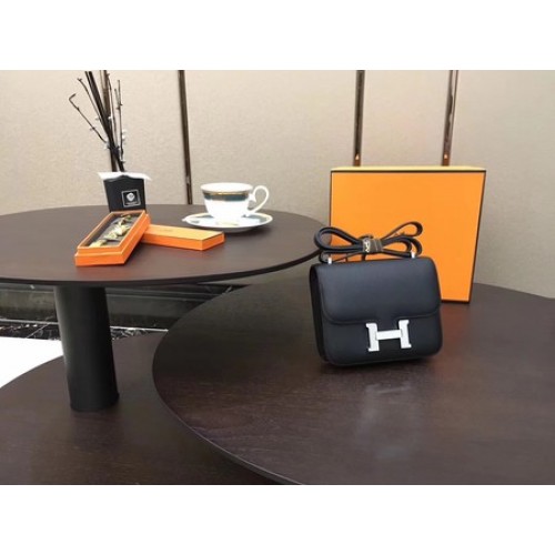 Hermes Constance Bolso Original Piel De Becerro H9910 Negro