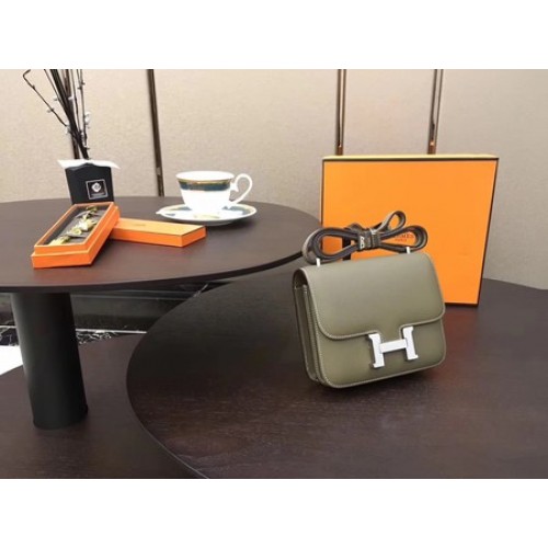 Hermes Constance Bolso Original Piel De Becerro H9910 Gris
