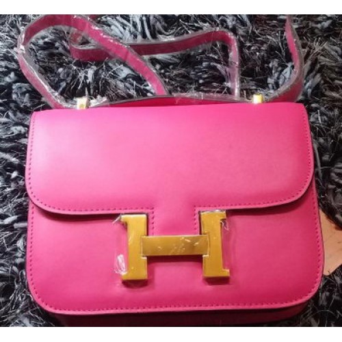 Bolso Hermes Constance Cuero Liso H9998S Rosa