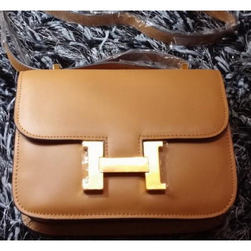 Hermes Constance Bolsa de cuero liso H9998S Trigo
