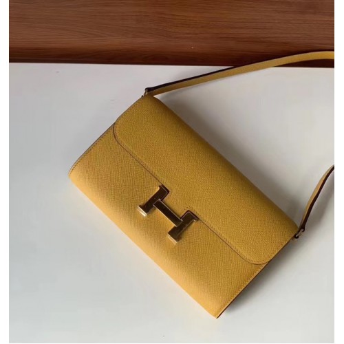 Hermes Constance to go mini Bolso H4088 amarillo